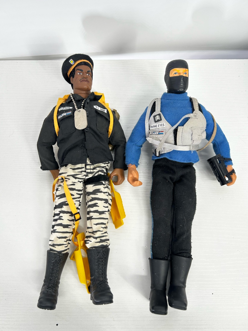 Lot of 2 Vintage 90’s GI Joe Hall of Fame 12" Figure Duke Stalker Snake Eyes